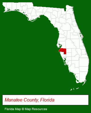 Florida map, showing the general location of Presbyterian Villas-Bradenton
