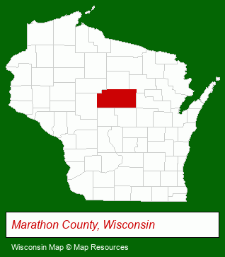 Wisconsin map, showing the general location of Clean Air Service Inc