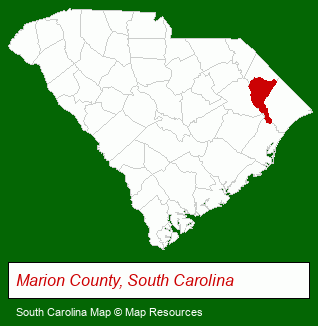 South Carolina map, showing the general location of Marco Properties