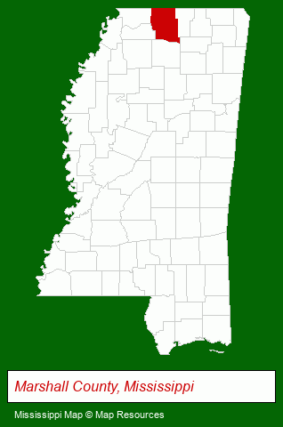 Mississippi map, showing the general location of Fitch Enterprises Inc