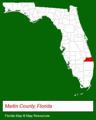 Florida map, showing the general location of The Shed Shop