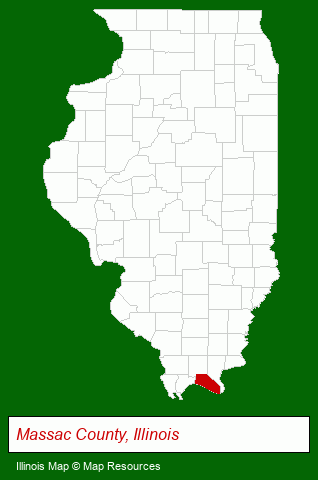 Illinois map, showing the general location of Farmer & CO Real Estate