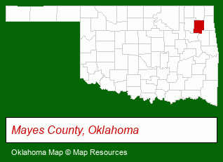 Oklahoma map, showing the general location of Bennett Surveying Inc