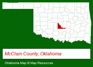 Oklahoma map, showing the general location of Musgrave Real Estate