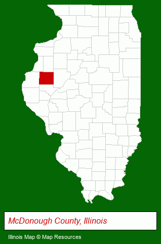 Illinois map, showing the general location of Kiljordan Meadows Mobile Home Community