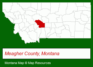 Montana map, showing the general location of Mountain View Medical Center Inc