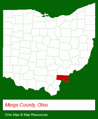 Ohio map, showing the general location of Cleland Realty