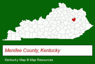 Kentucky map, showing the general location of Mike Brown Real Estate & Auction
