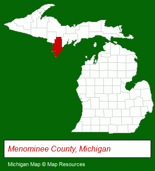 Michigan map, showing the general location of Pinecrest Medical Care