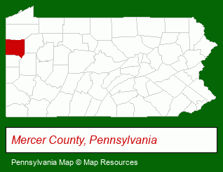Pennsylvania map, showing the general location of Stranahan Stranahan & Cline