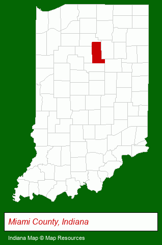 Indiana map, showing the general location of Wabash Valley Abstract Company