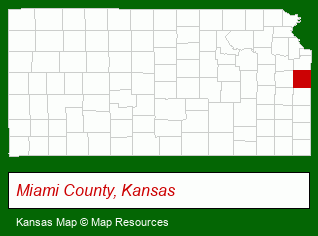 Kansas map, showing the general location of Crown Realty