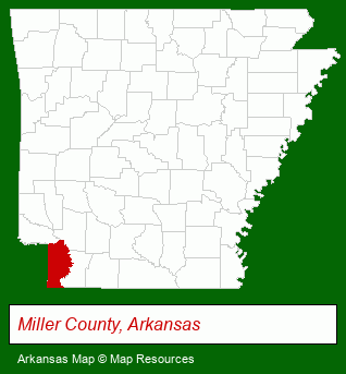 Arkansas map, showing the general location of Four States Fair Office