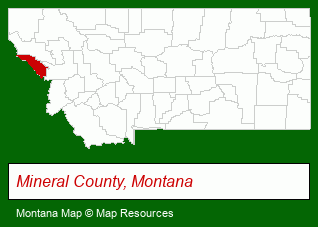Montana map, showing the general location of Regent Realty