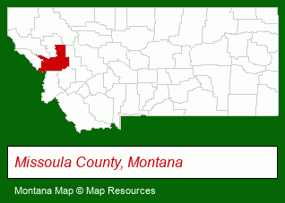 Montana map, showing the general location of Sullivan Tabaracci & Rhoades