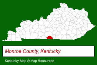 Kentucky map, showing the general location of Proffitt Real Estate Agency