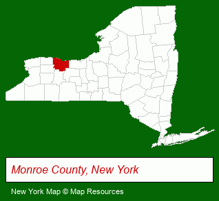 New York map, showing the general location of Amish Outlet & Gift Shop
