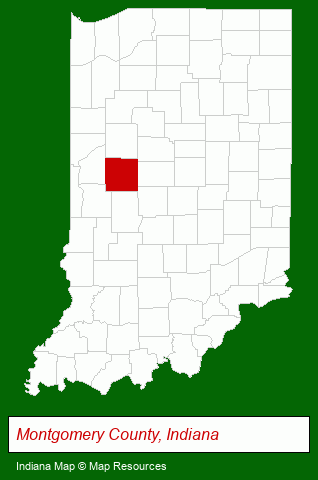 Indiana map, showing the general location of Gregory H Miller