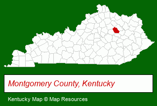 Kentucky map, showing the general location of Meyer Real Estate & Auction