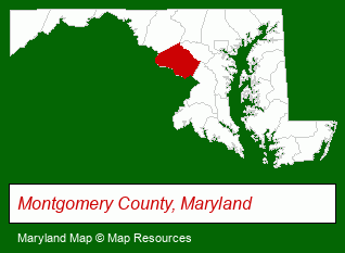 Maryland map, showing the general location of Main Street Settlements Inc