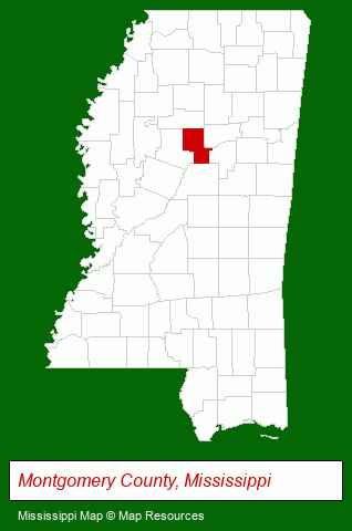 Mississippi map, showing the general location of Thompson Realty & Appraisal