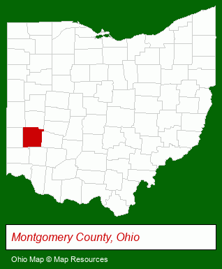 Ohio map, showing the general location of Makgregor Management Inc