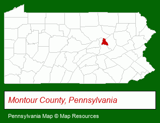 Pennsylvania map, showing the general location of Ashford Homes