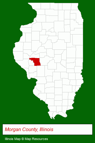 Illinois map, showing the general location of Steve Hills Realtors