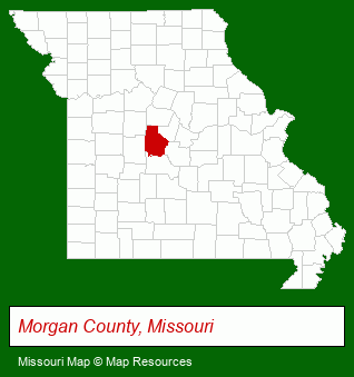 Missouri map, showing the general location of Sunrise Buildings LLC