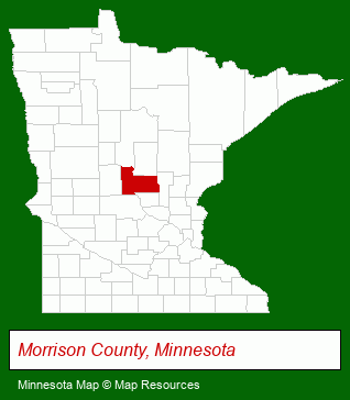 Minnesota map, showing the general location of Community Development