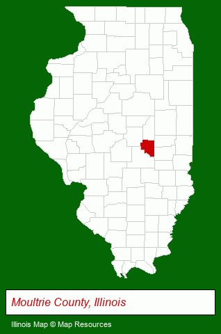 Illinois map, showing the general location of Courtice-Grason