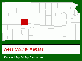Kansas map, showing the general location of Community National BNK & Trust