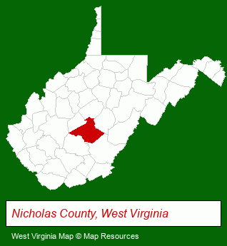 West Virginia map, showing the general location of Bounds Construction Inc.