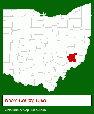Ohio map, showing the general location of Community Savings