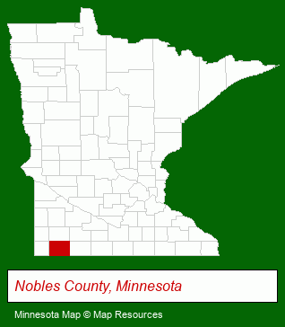 Minnesota map, showing the general location of Golden Horizon