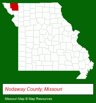 Missouri map, showing the general location of Enterprise Realty