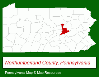 Pennsylvania map, showing the general location of Appraisal & Marketing Associates