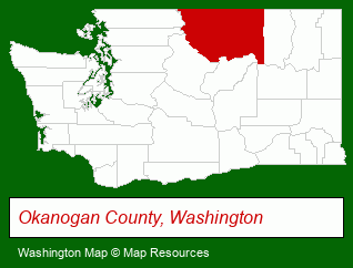 Washington map, showing the general location of Hanna Realty