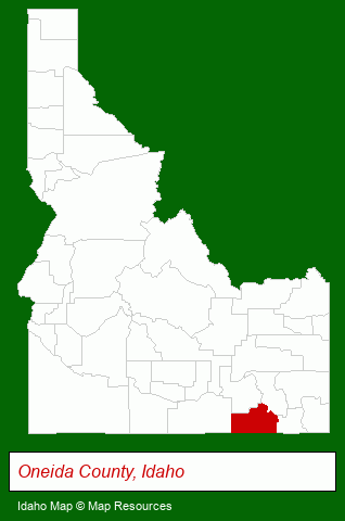 Idaho map, showing the general location of Mountain Valley Realty