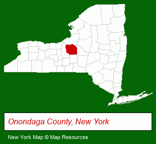 New York map, showing the general location of Tucci Realty