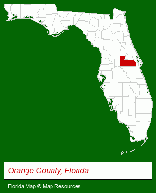 Florida map, showing the general location of Frey Water Systems Inc