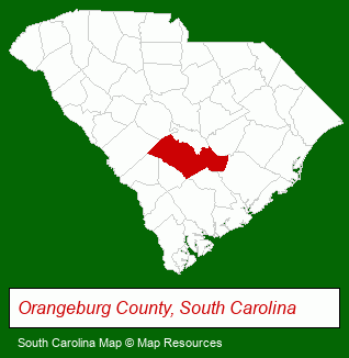 South Carolina map, showing the general location of Santee Associates Century