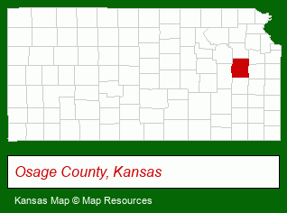 Kansas map, showing the general location of Peimann Title & Escrow Inc