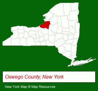 New York map, showing the general location of Knight Insurance Agency