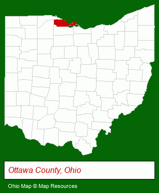 Ohio map, showing the general location of Lakeshore Remax Realty One