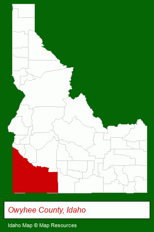 Idaho map, showing the general location of Coldwell Banker