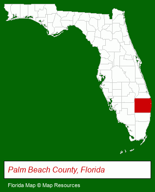 Florida map, showing the general location of Indian Trail Improvement District