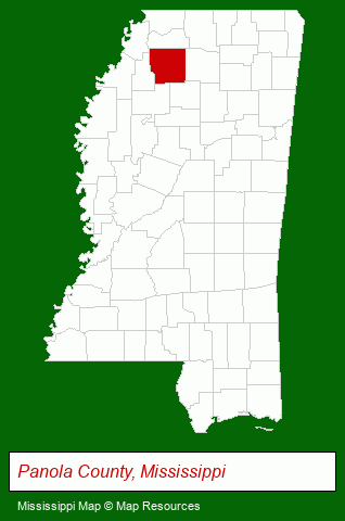 Mississippi map, showing the general location of Caldwell Insurance Inc