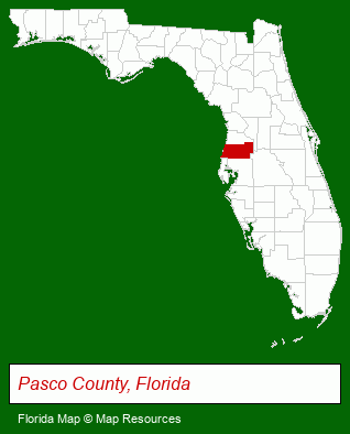 Florida map, showing the general location of Cook Sheds