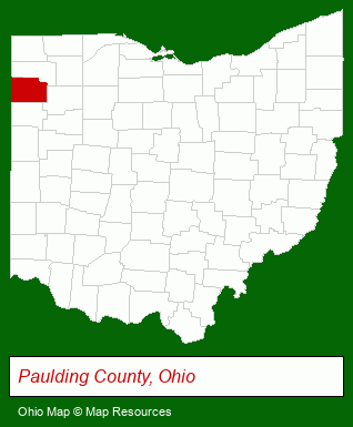 Ohio map, showing the general location of Nothing But Nature
